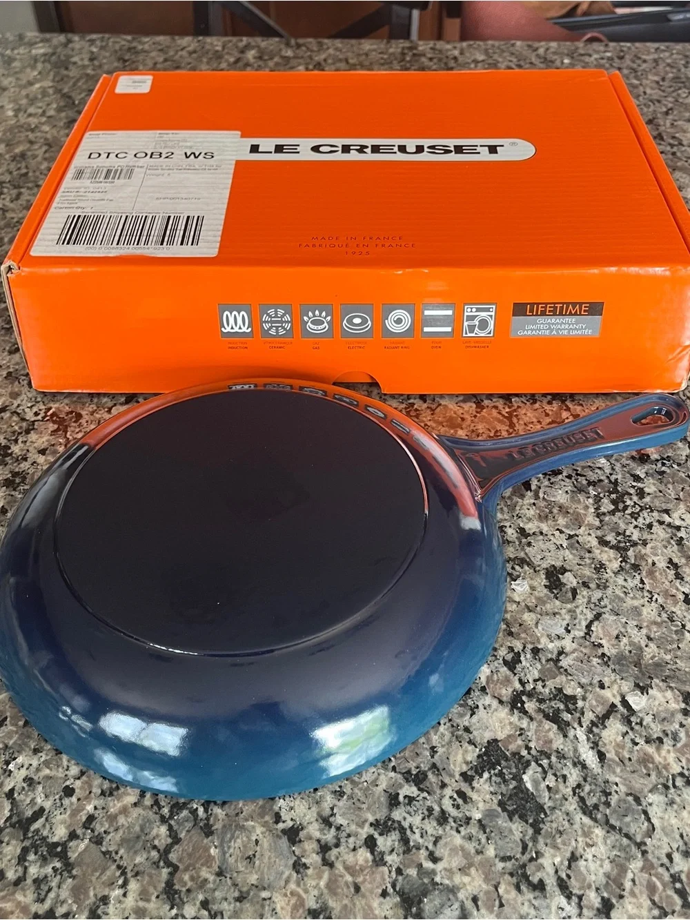 NIB Authentic Le Creuset Enameled Cast Iron Pan 9.75” - Agave